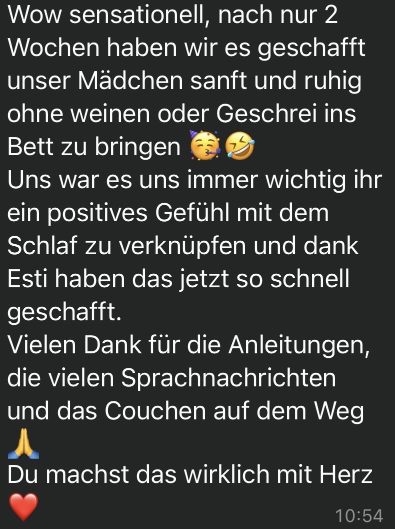 Nachricht einer begleiteten Mama